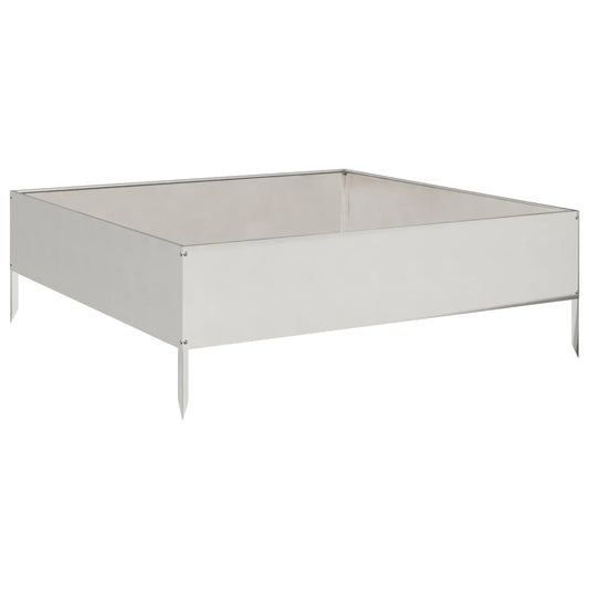 vidaXL Ζαρντινιέρα Υπερυψωμένη 100x100x33,5 εκ. από Ανοξείδωτο Ατσάλι