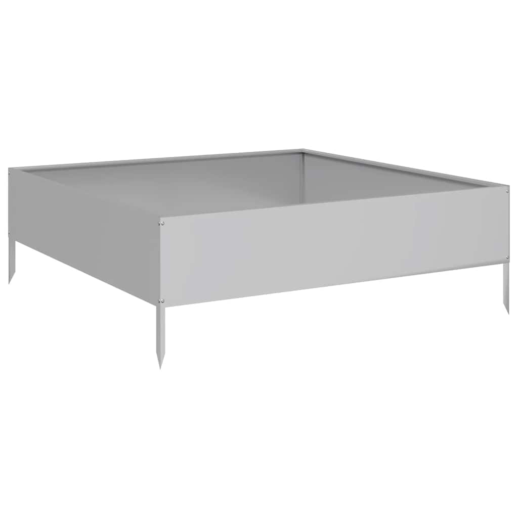 vidaXL Ζαρντινιέρα Υπερυψωμένη 100x100x33,5 εκ. Γαλβανισμένο Χάλυβα
