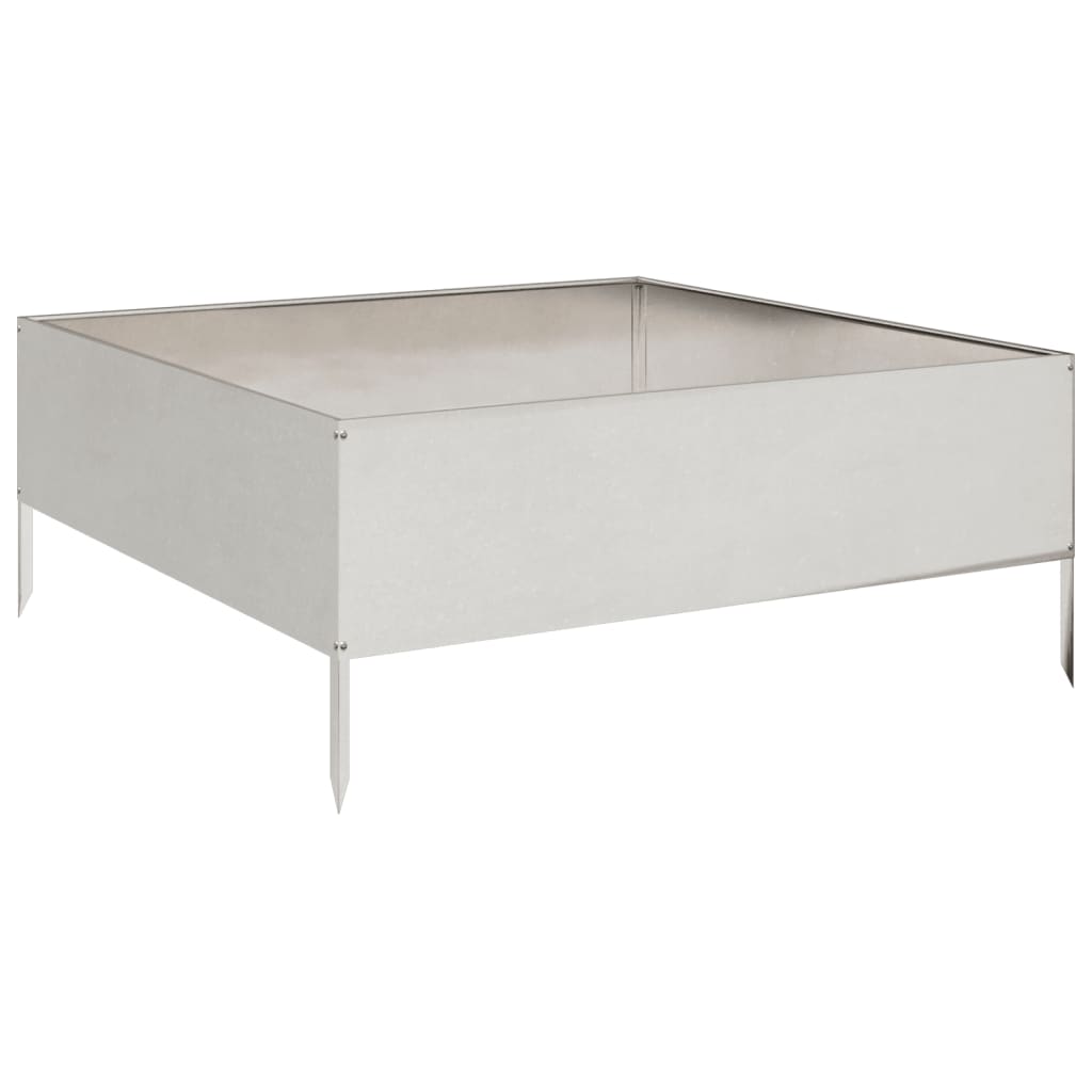 vidaXL Ζαρντινιέρα Υπερυψωμένη 100x100x25 εκ. από Ανοξείδωτο Ατσάλι