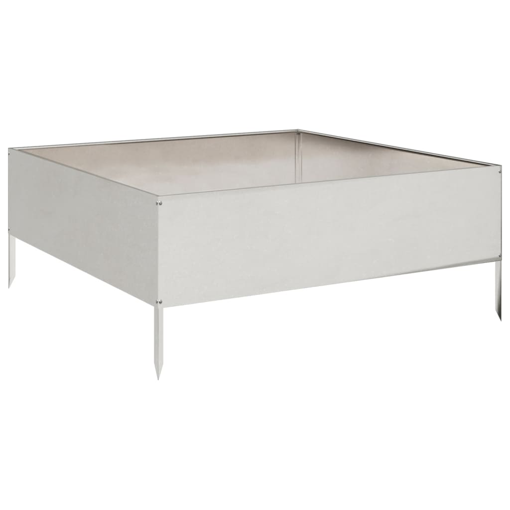 vidaXL Ζαρντινιέρα Υπερυψωμένη 100x100x25 εκ. από Ανοξείδωτο Ατσάλι