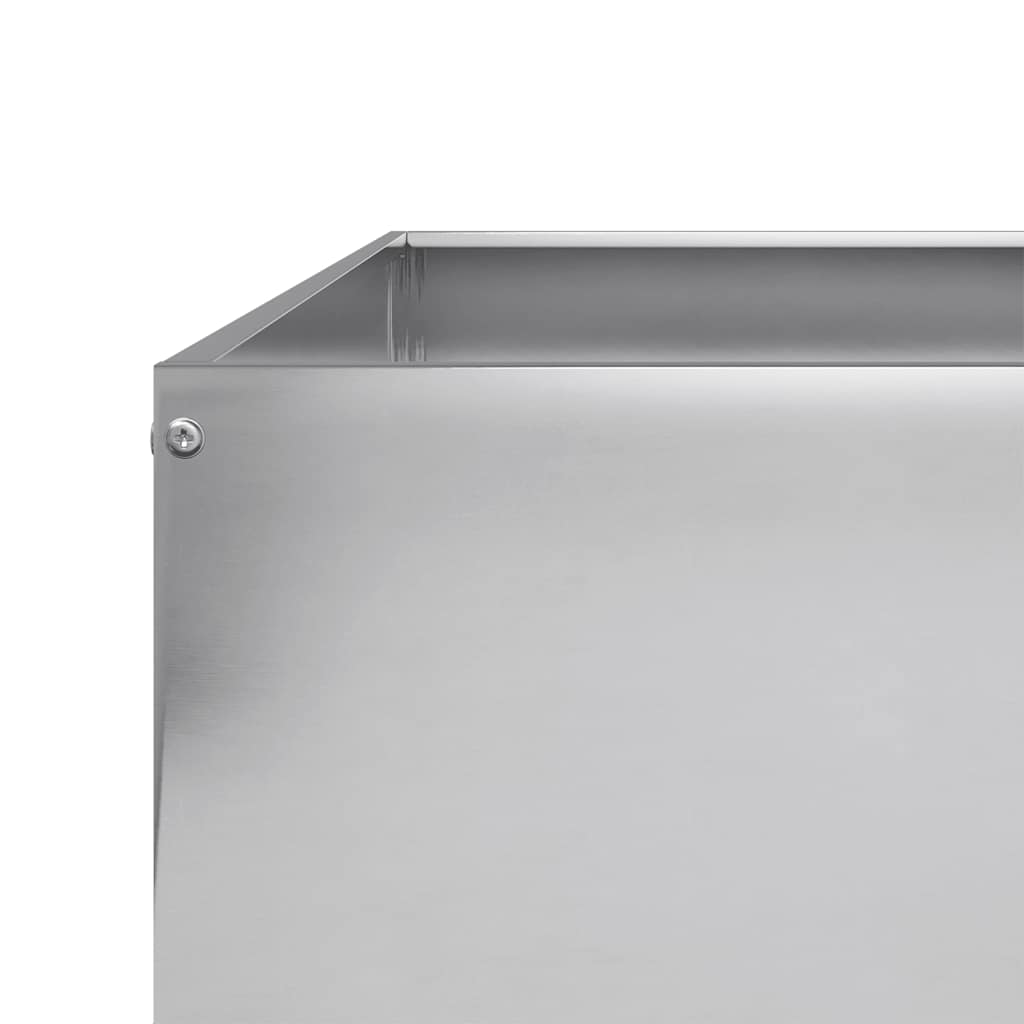 vidaXL Ζαρντινιέρα Υπερυψωμένη 100x100x25 εκ. Γαλβανισμένο Χάλυβα
