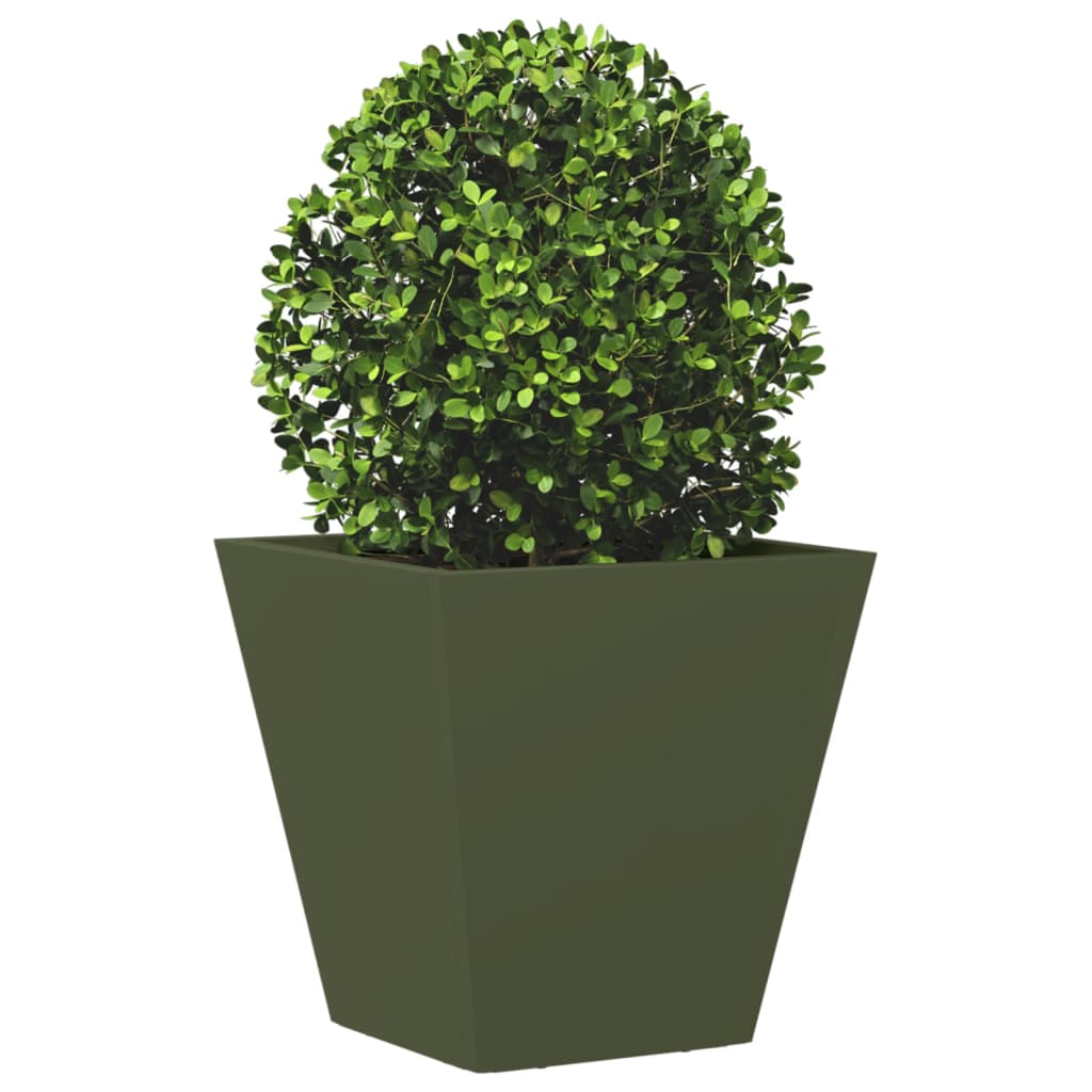 vidaXL Ζαρντινιέρα Κήπου Λαδί 40x40x40 εκ. από Ατσάλι