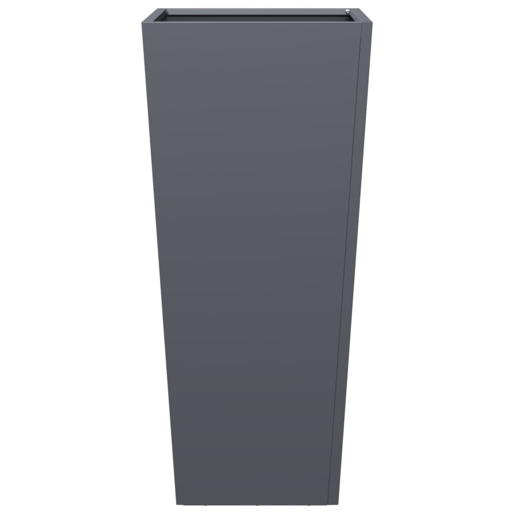 vidaXL Ζαρντινιέρα Κήπου Ανθρακί 35x35x75 εκ από Ατσάλι