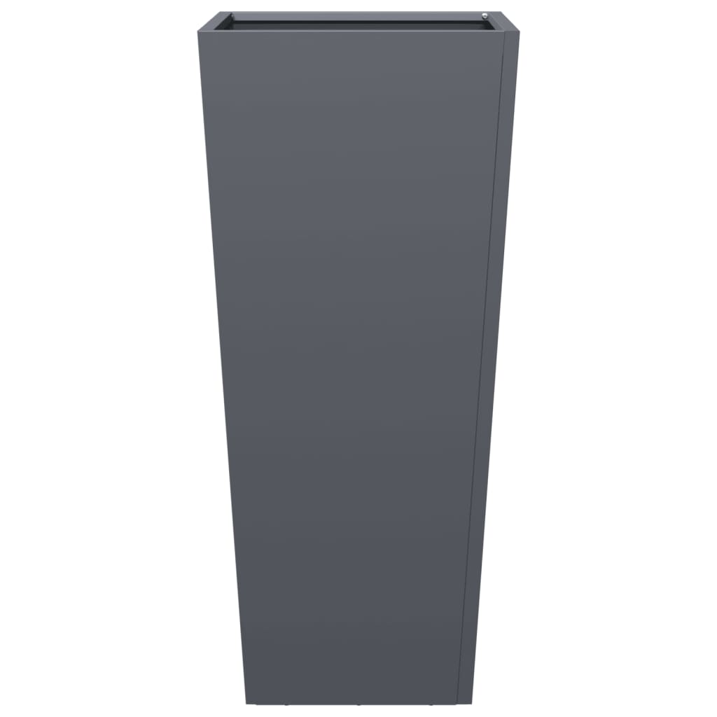 vidaXL Ζαρντινιέρες Κήπου 2 τεμ. Ανθρακί 35x35x75 εκ. από Ατσάλι