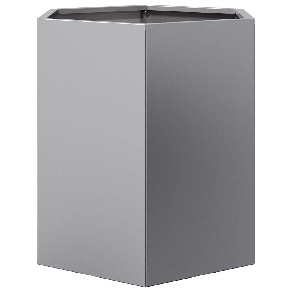 vidaXL Ζαρντινιέρα Κήπου Εξάγωνη 46x40x45 εκ. Γαλβανισμένο Χάλυβα