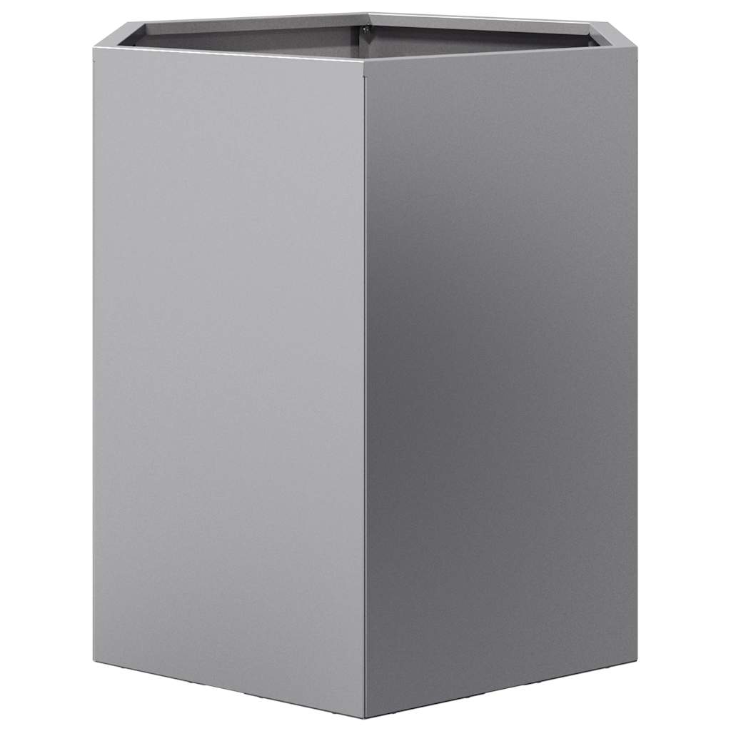 vidaXL Ζαρντινιέρες Κήπου 2τεμ Εξάγωνη 46x40x45 εκ Γαλβανισμένο Χάλυβα