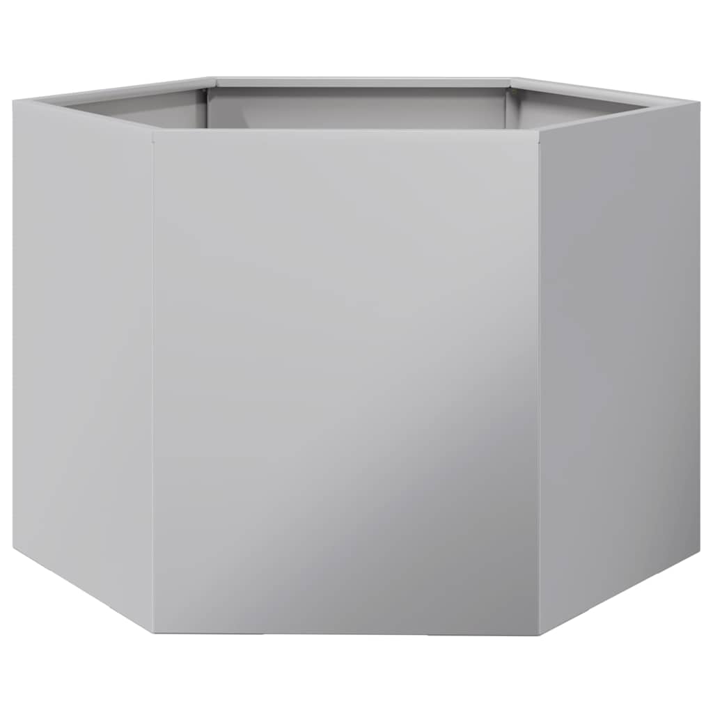 vidaXL Ζαρντινιέρα Κήπου Εξάγωνη 69x60x45 εκ. Γαλβανισμένο Χάλυβα