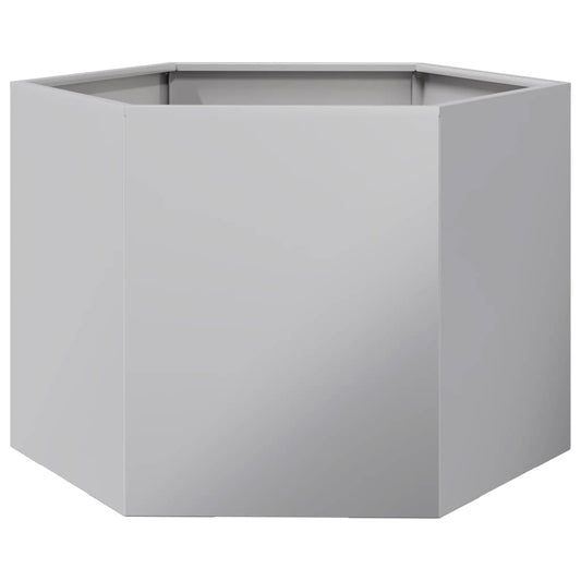 vidaXL Ζαρντινιέρα Κήπου Εξάγωνη 69x60x45 εκ. Γαλβανισμένο Χάλυβα
