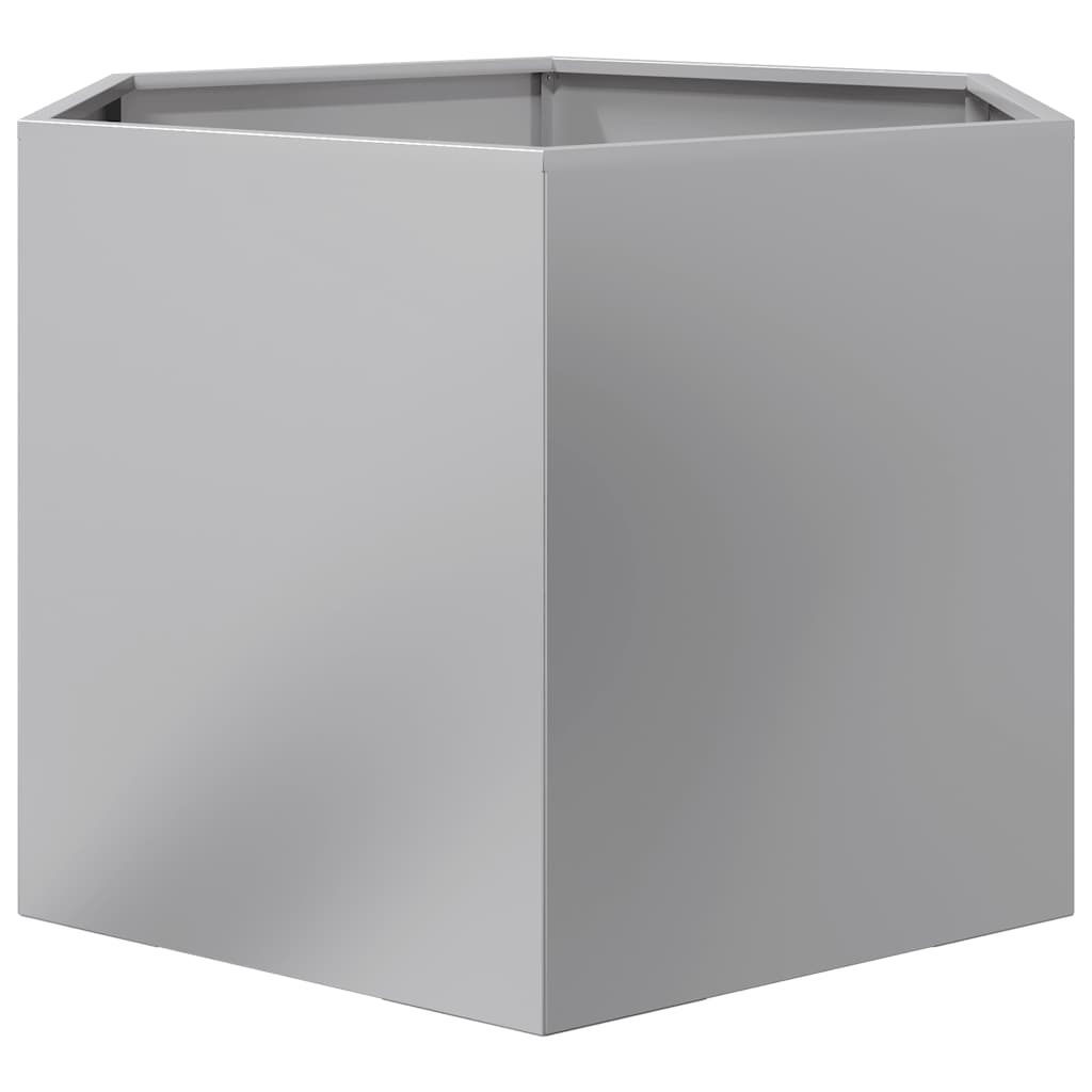 vidaXL Ζαρντινιέρα Κήπου Εξάγωνη 69x60x45 εκ. Γαλβανισμένο Χάλυβα