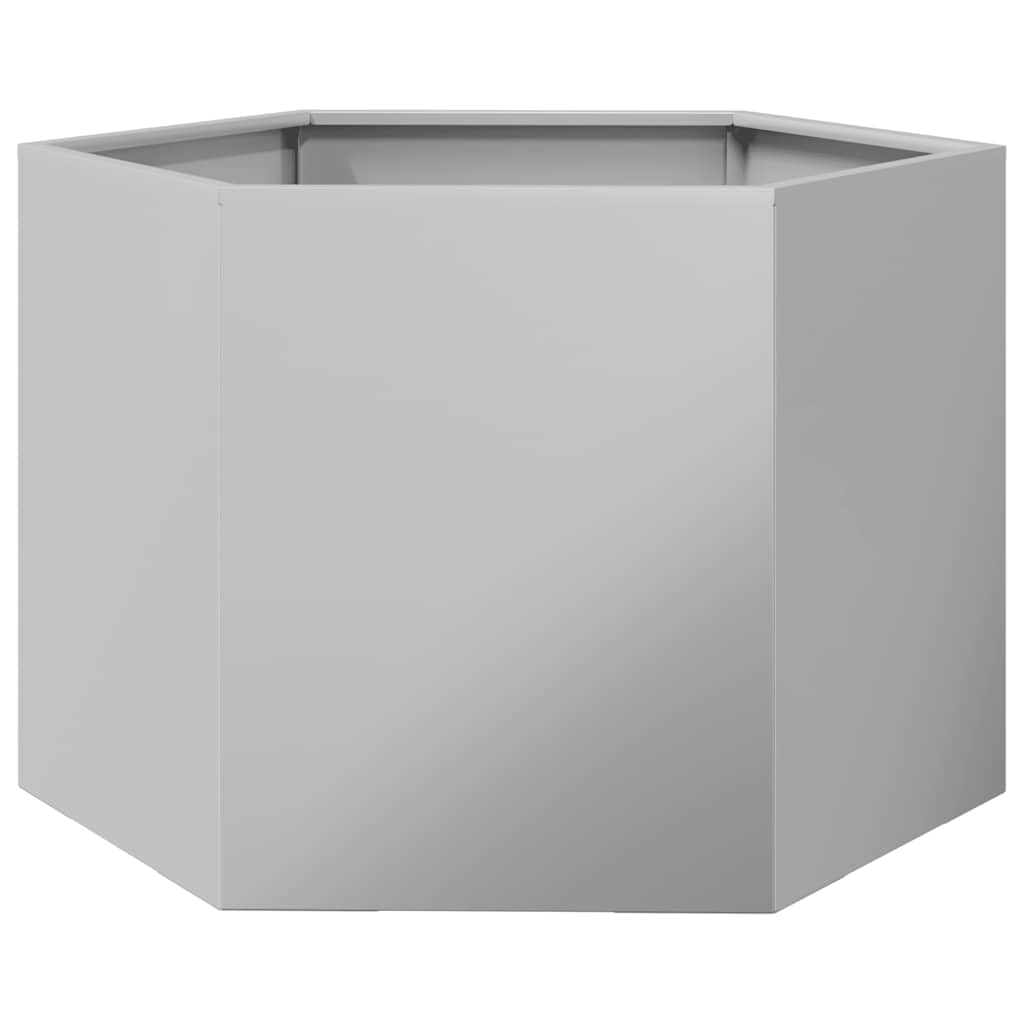 vidaXL Ζαρντινιέρα Κήπου Εξάγωνη 69x60x45 εκ. Γαλβανισμένο Χάλυβα