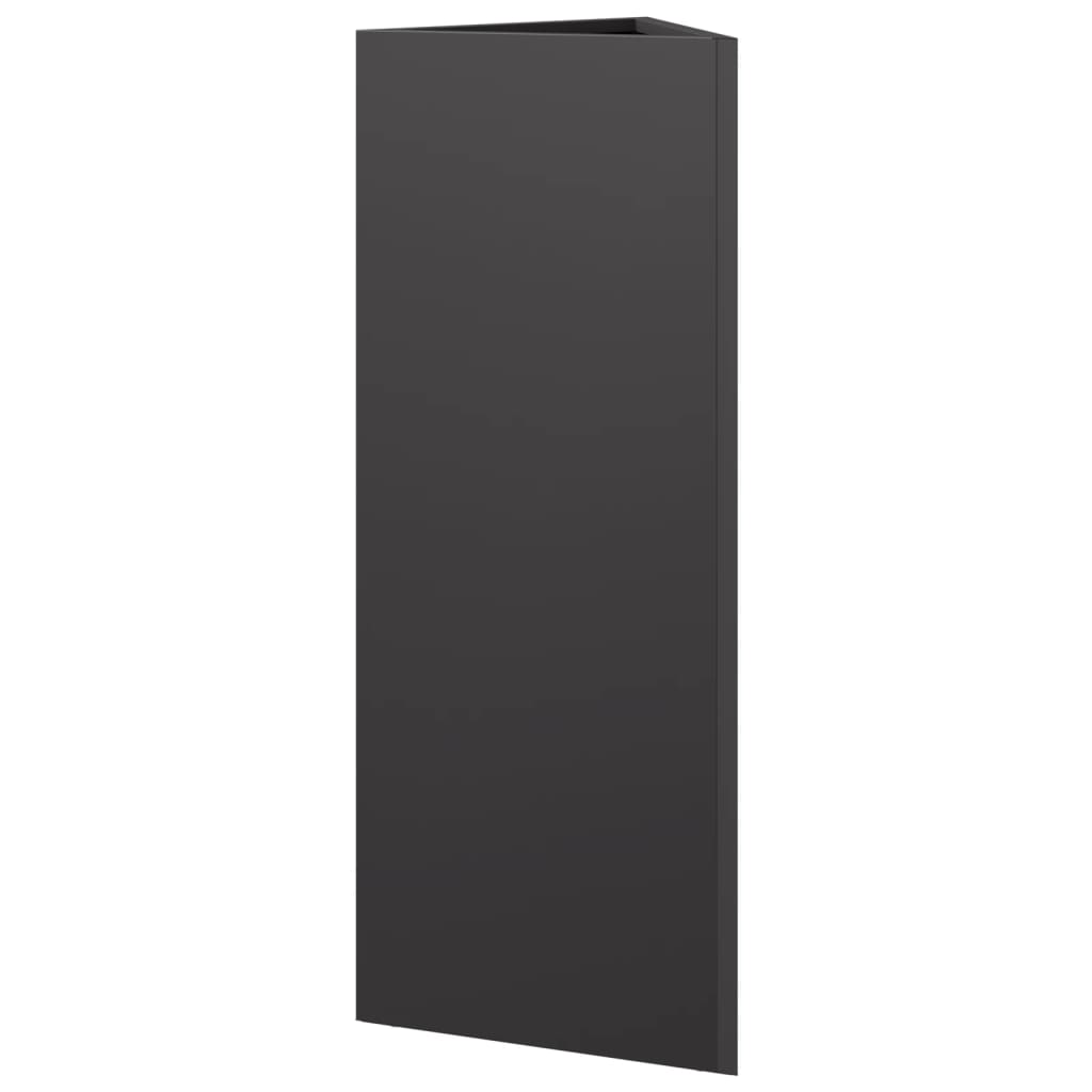 vidaXL Ζαρντινιέρες Κήπου 2 τεμ. Μαύρο Τρίγωνο 30x26x75 εκ. από Ατσάλι
