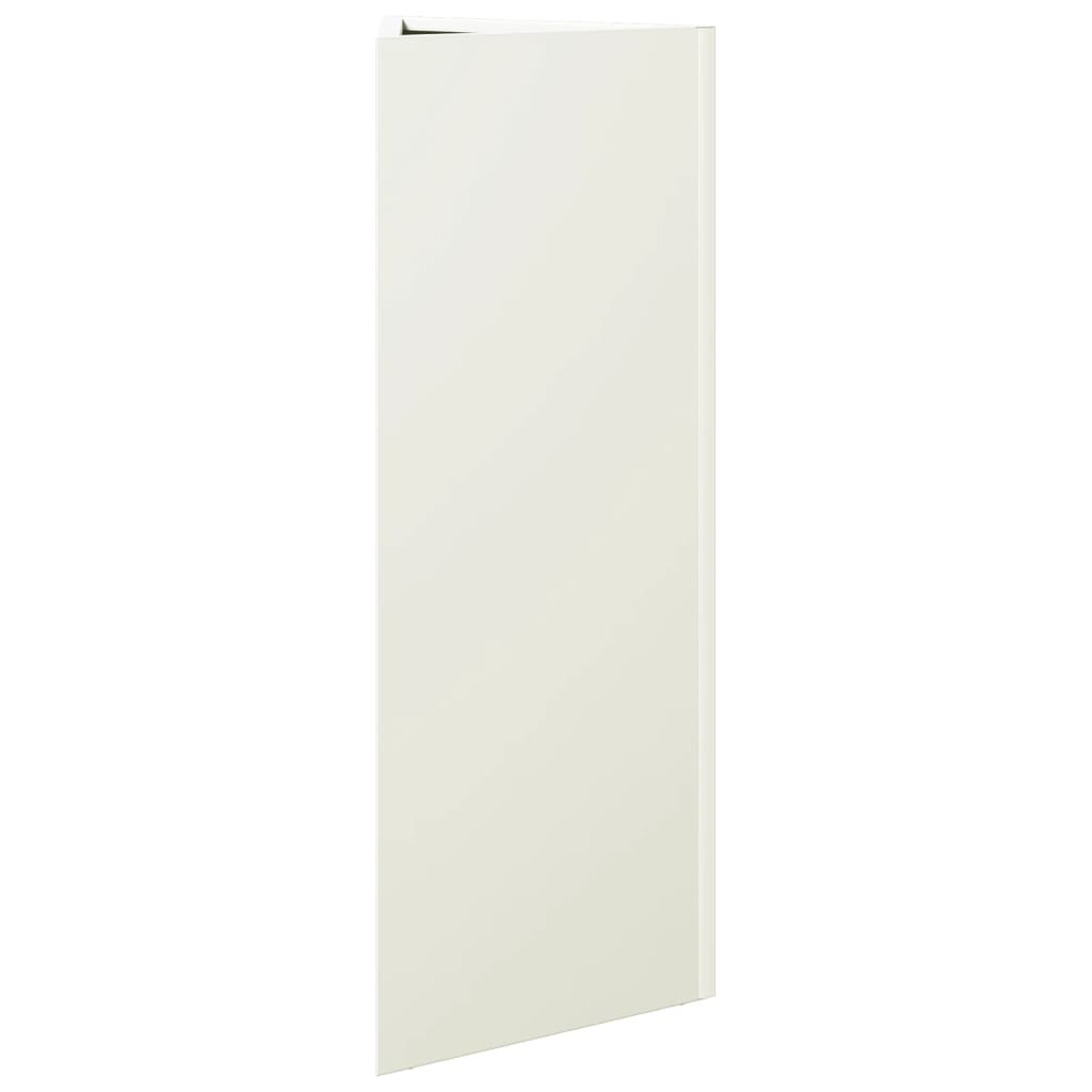 vidaXL Ζαρντινιέρες Κήπου 2 τεμ. Λευκό Τρίγωνο 30x26x75 εκ. από Ατσάλι
