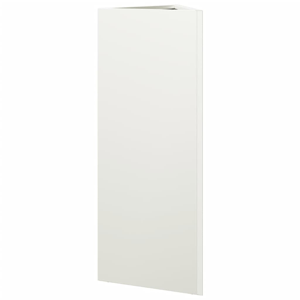vidaXL Ζαρντινιέρες Κήπου 2 τεμ. Λευκό Τρίγωνο 30x26x75 εκ. από Ατσάλι