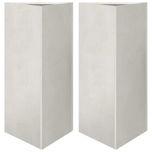 vidaXL Ζαρντινιέρες Κήπου 2 τεμ. Τρίγωνο 40x40x75 εκ Ανοξείδωτο Ατσάλι