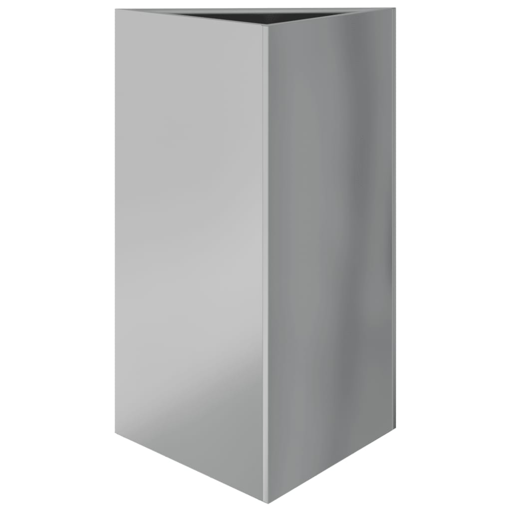 vidaXL Ζαρντινιέρα Κήπου Τρίγωνο 50x43x75 εκ Γαλβ. Ατσάλι