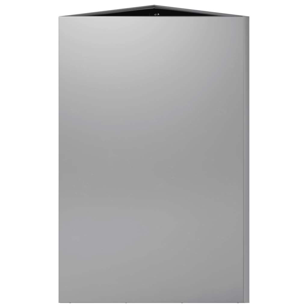 vidaXL Ζαρντινιέρες Κήπου 2 τεμ. Τρίγωνο 50x43x75 εκ Γαλβ. Ατσάλι