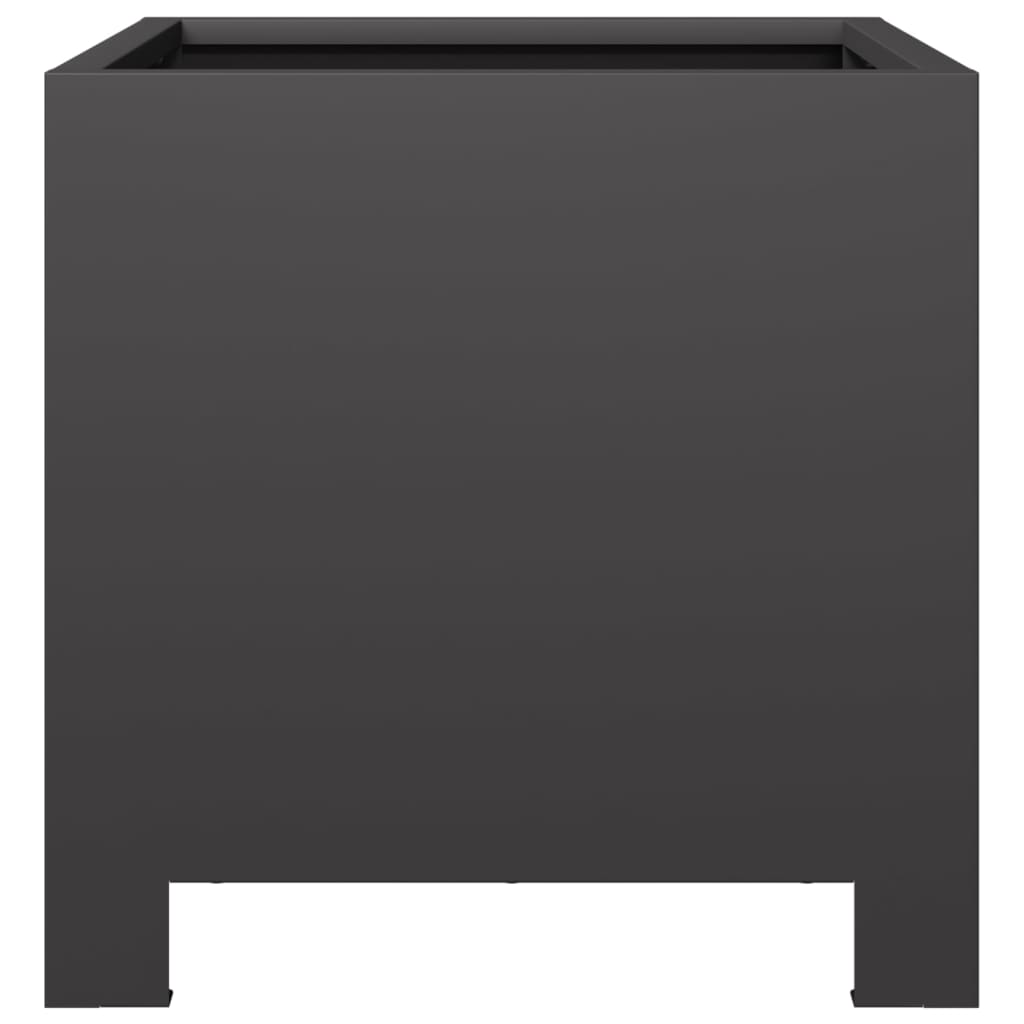 vidaXL Ζαρντινιέρες Κήπου 2 τεμ. Μαύρο 30x30x30 εκ. από Ατσάλι