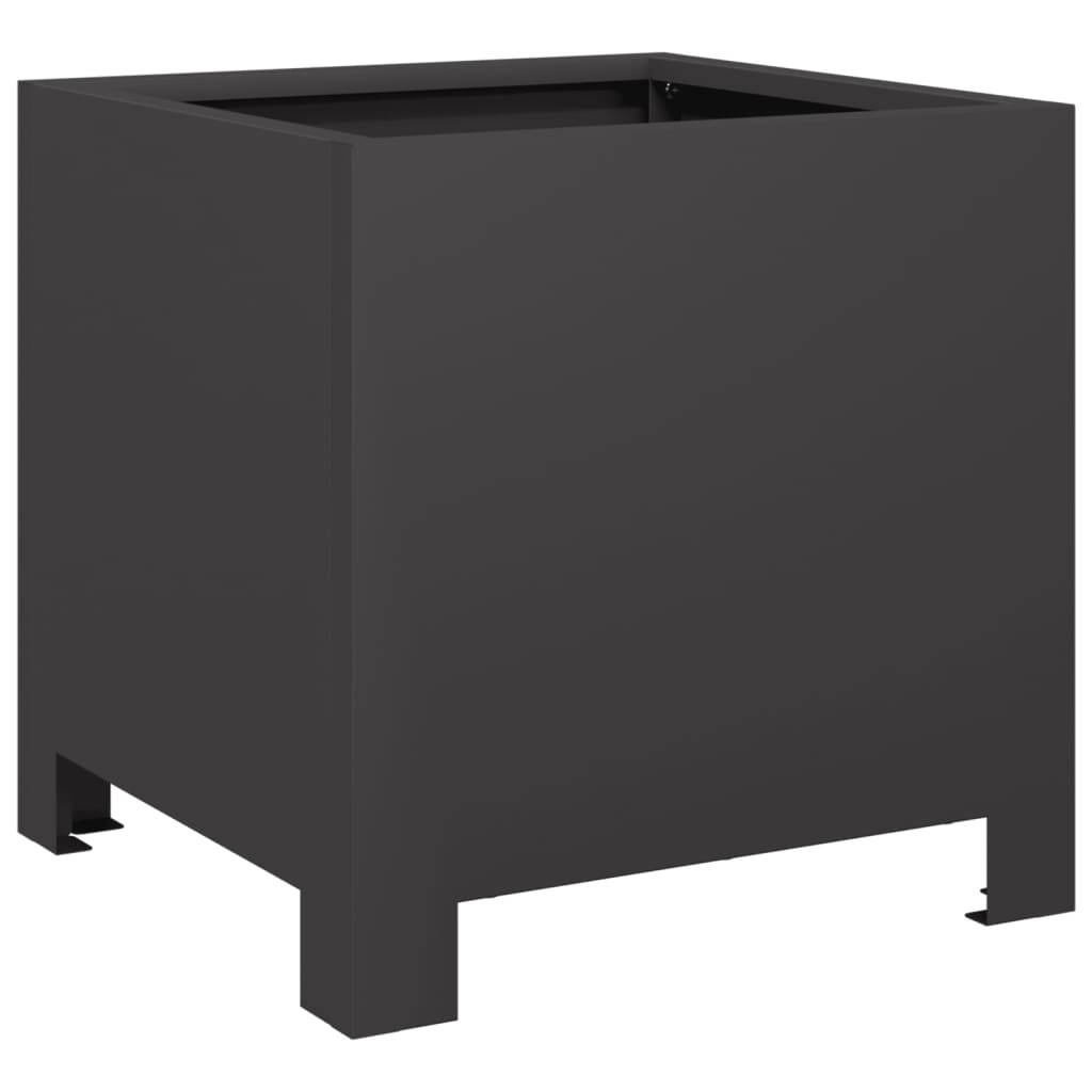 vidaXL Ζαρντινιέρες Κήπου 2 τεμ. Μαύρο 30x30x30 εκ. από Ατσάλι