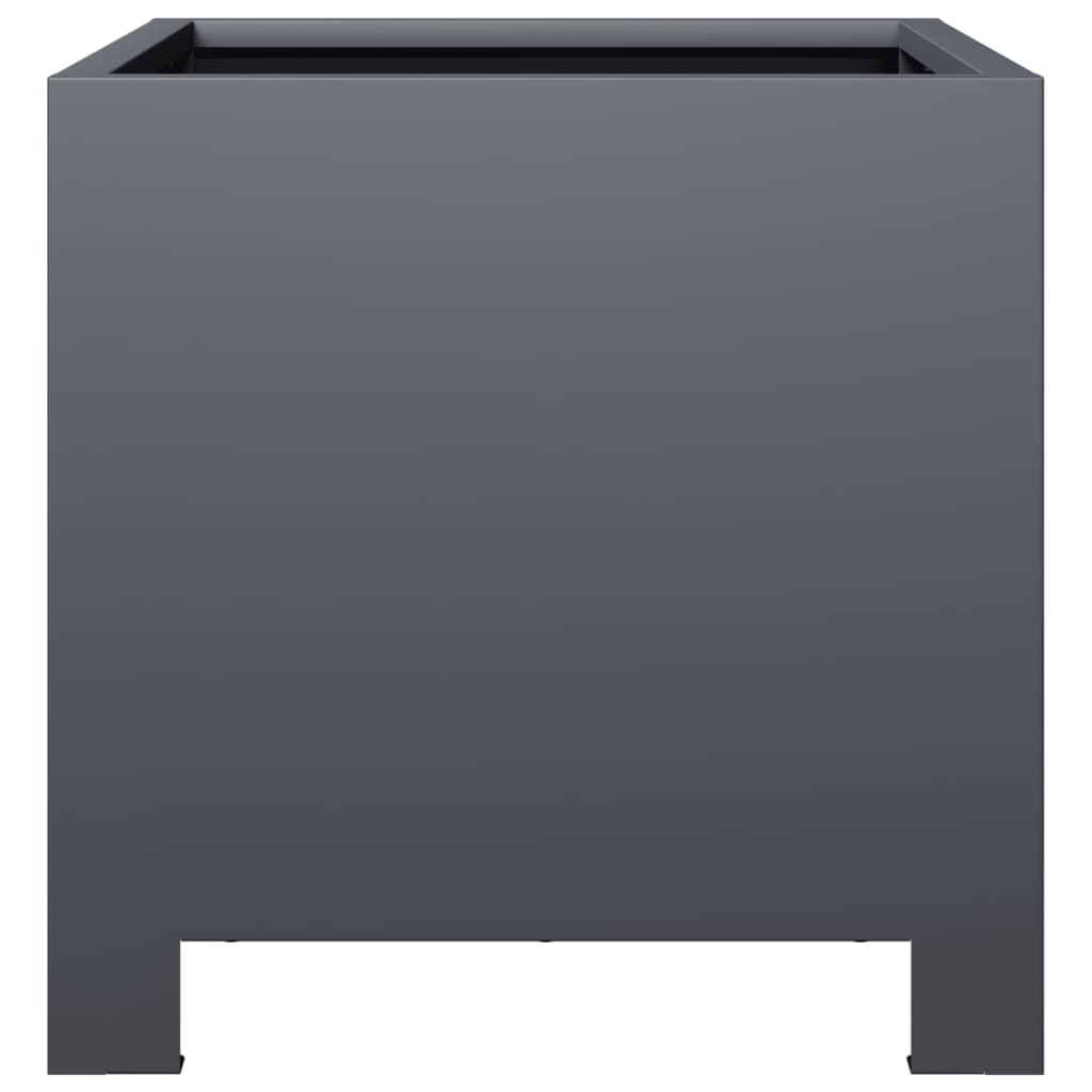 vidaXL Ζαρντινιέρες Κήπου 2 τεμ. Ανθρακί 30x30x30 εκ. από Ατσάλι