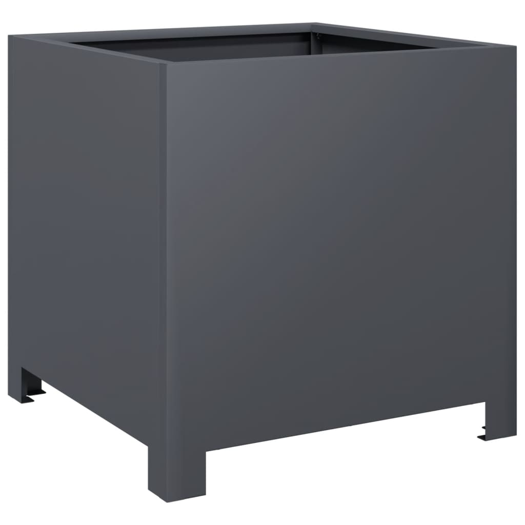 vidaXL Ζαρντινιέρα Κήπου Ανθρακί 40x40x40 εκ. από Ατσάλι