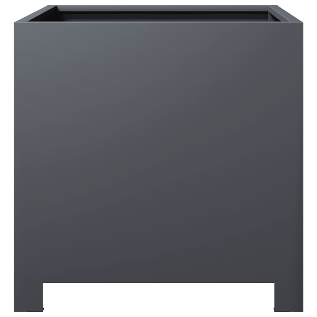 vidaXL Ζαρντινιέρες Κήπου 2 τεμ. Ανθρακί 40x40x40 εκ. από Ατσάλι
