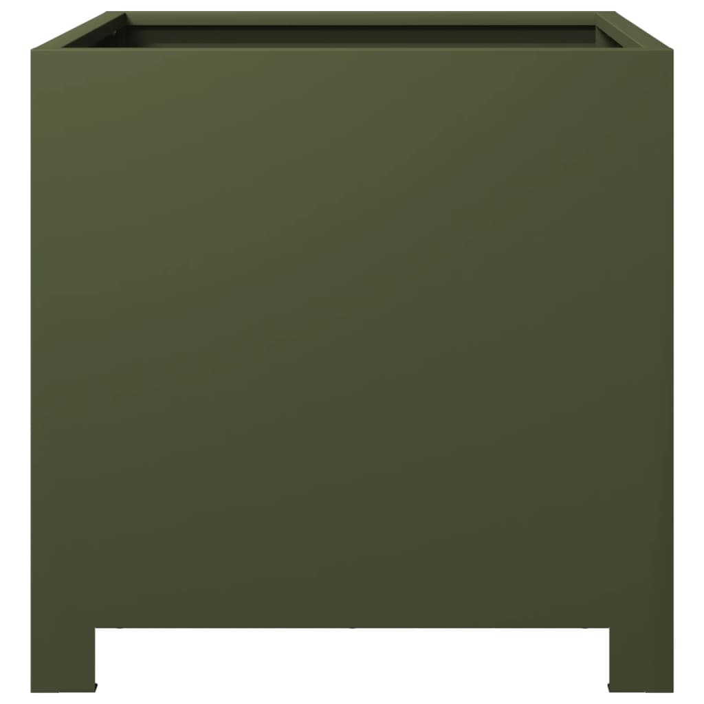 vidaXL Ζαρντινιέρα Κήπου Λαδί 40x40x40 εκ. από Ατσάλι
