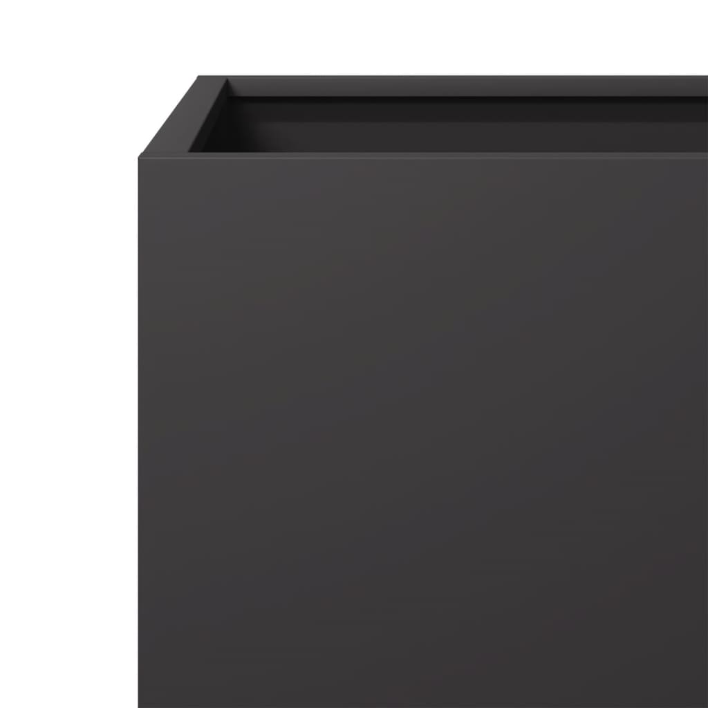 vidaXL Ζαρντινιέρα Κήπου Μαύρο 50 x 50 x 50 εκ από Ατσάλι