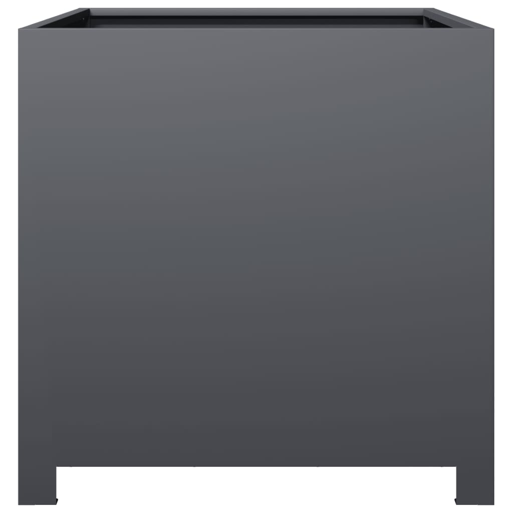 vidaXL Ζαρντινιέρα Κήπου Ανθρακί 50x50x50 εκ. από Ατσάλι