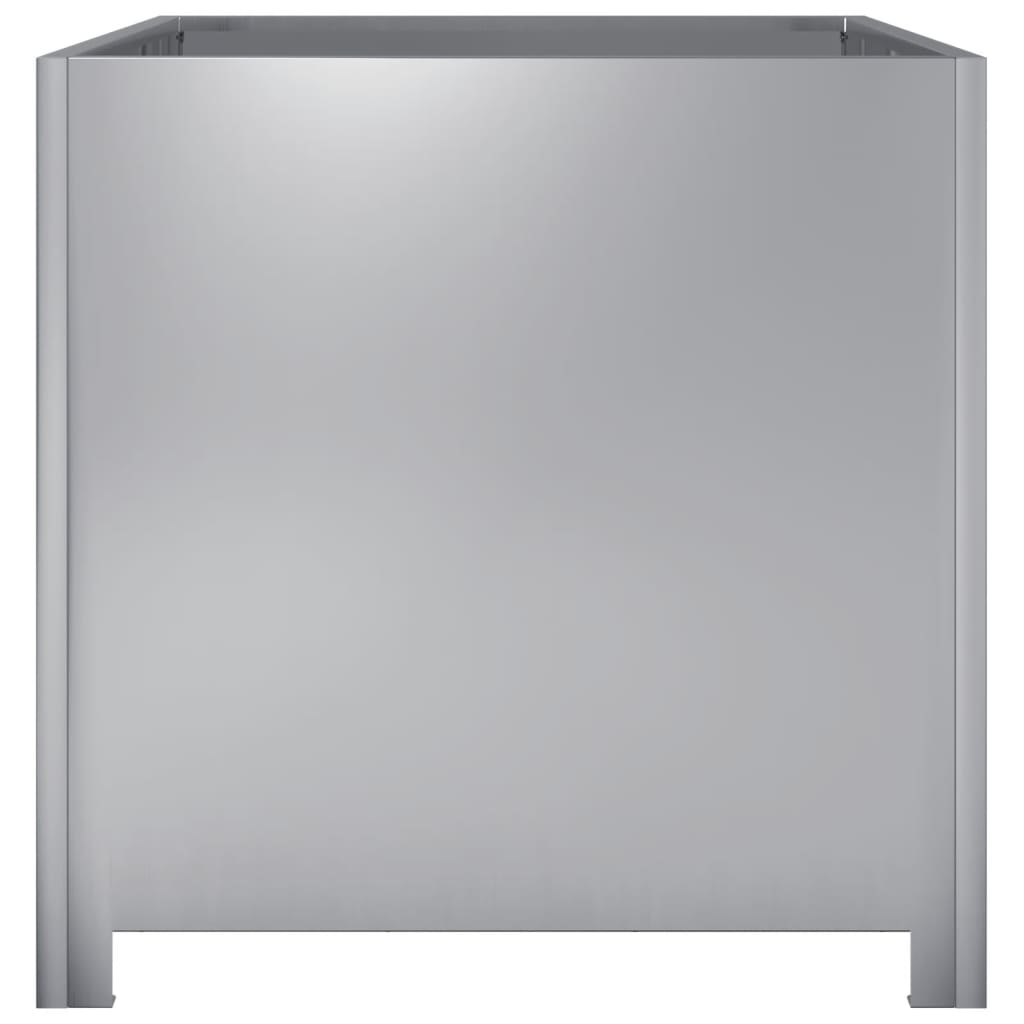 vidaXL Ζαρντινιέρα Κήπου 50x50x50 εκ. από Γαλβανισμένο Χάλυβα