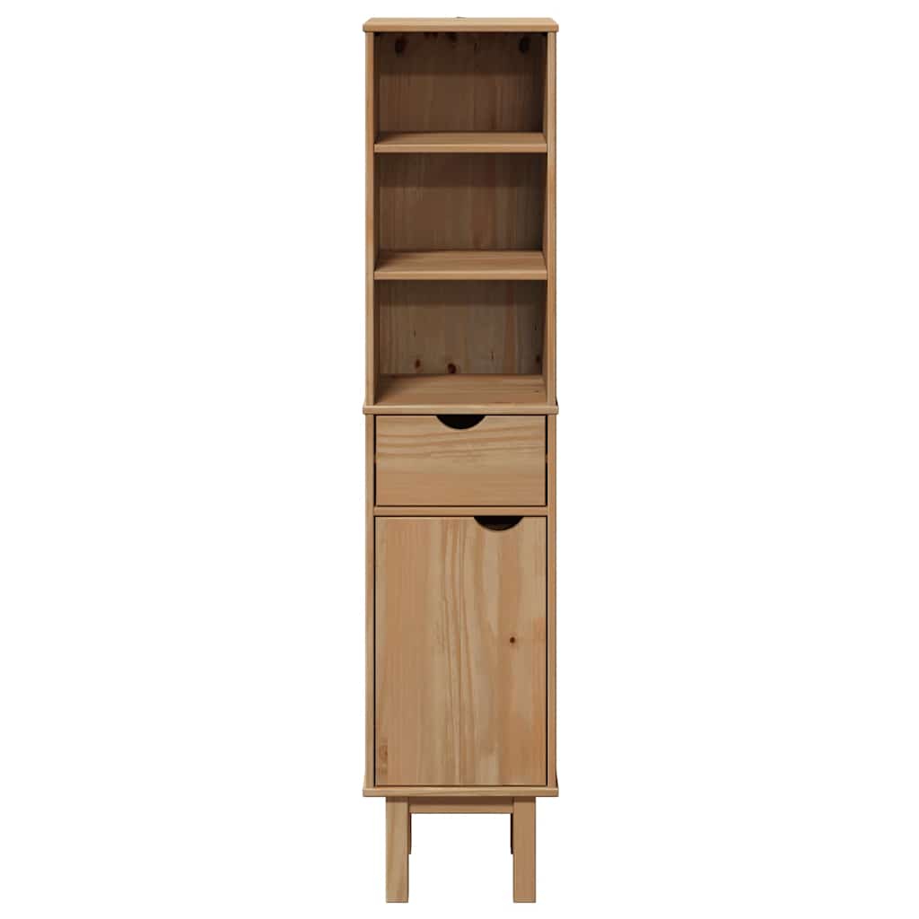 vidaXL Ντουλάπι Μπάνιου OTTA 35x30x159 εκ. Μασίφ Ξύλο Πεύκου
