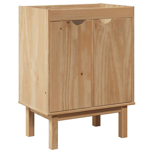 vidaXL Ντουλάπι Μπάνιου OTTA 59x40x80 εκ. Μασίφ Ξύλο Πεύκου