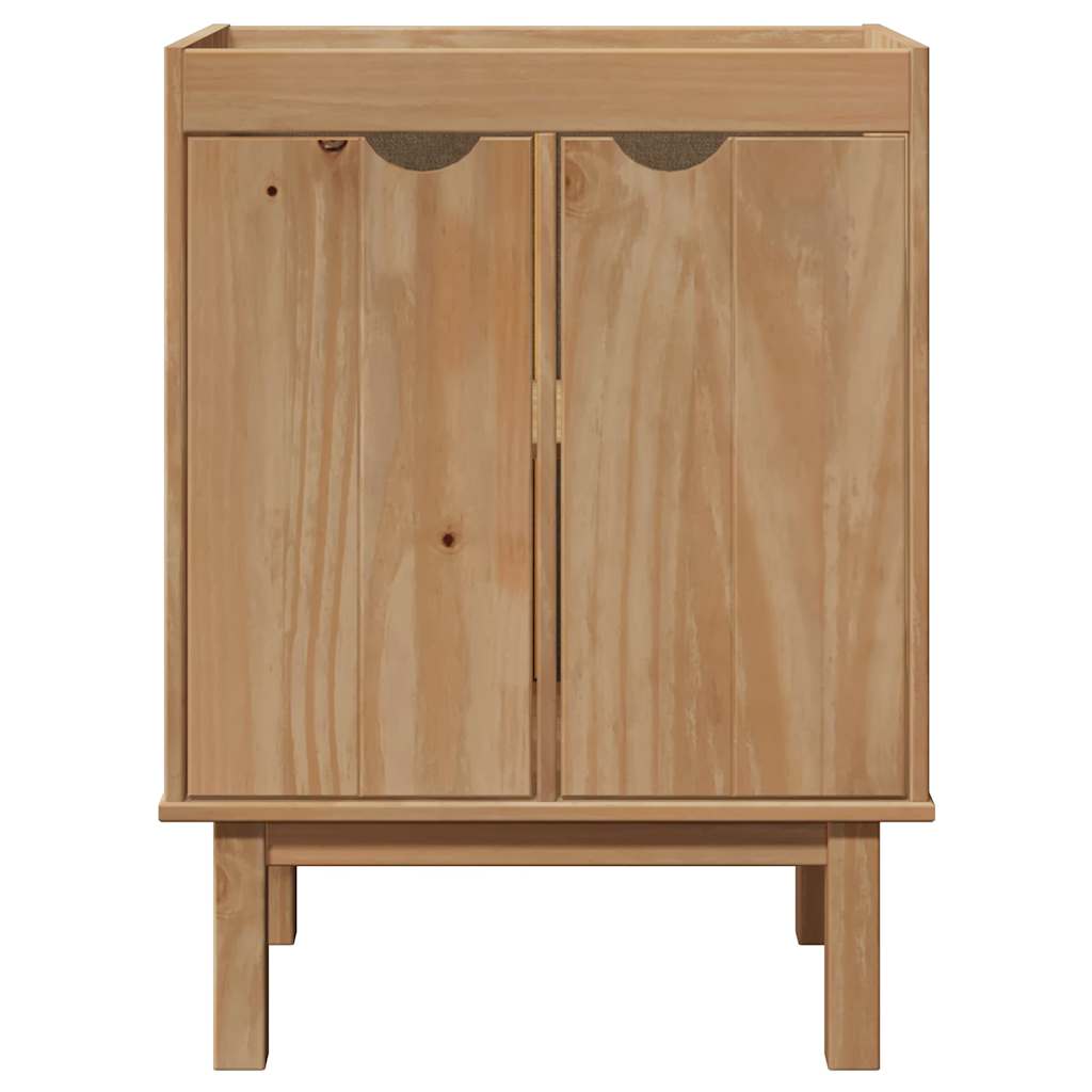 vidaXL Ντουλάπι Μπάνιου OTTA 59x40x80 εκ. Μασίφ Ξύλο Πεύκου