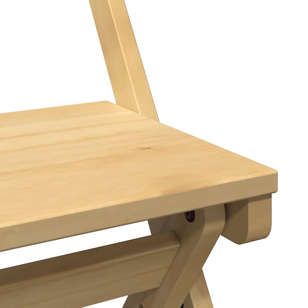 vidaXL Καρέκλες Τραπεζαρίας Πτυσσόμ. 4 τεμ. Corona Λευκές Μασίφ Πεύκο