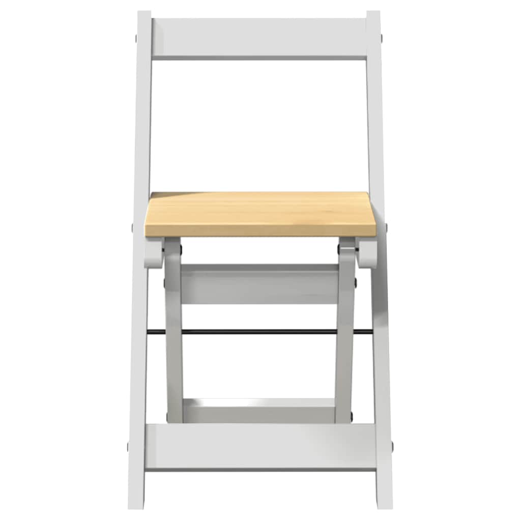 vidaXL Καρέκλες Τραπεζαρίας Πτυσσόμ. 4 τεμ. Corona Λευκές Μασίφ Πεύκο