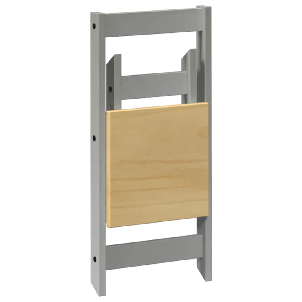 vidaXL Καρέκλες Τραπεζαρίας Πτυσσόμ. 4 τεμ. Corona Γκρι Μασίφ Πεύκο