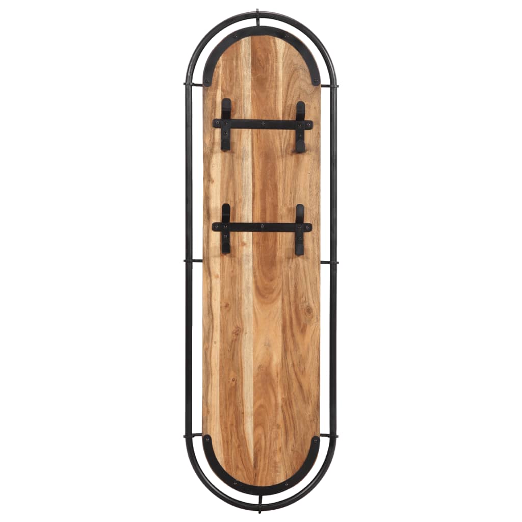 vidaXL Κρεμάστρες Τοίχου Επιτοίχιες με 4 Γάντζους 2 τεμ. Μασίφ Μάνγκο