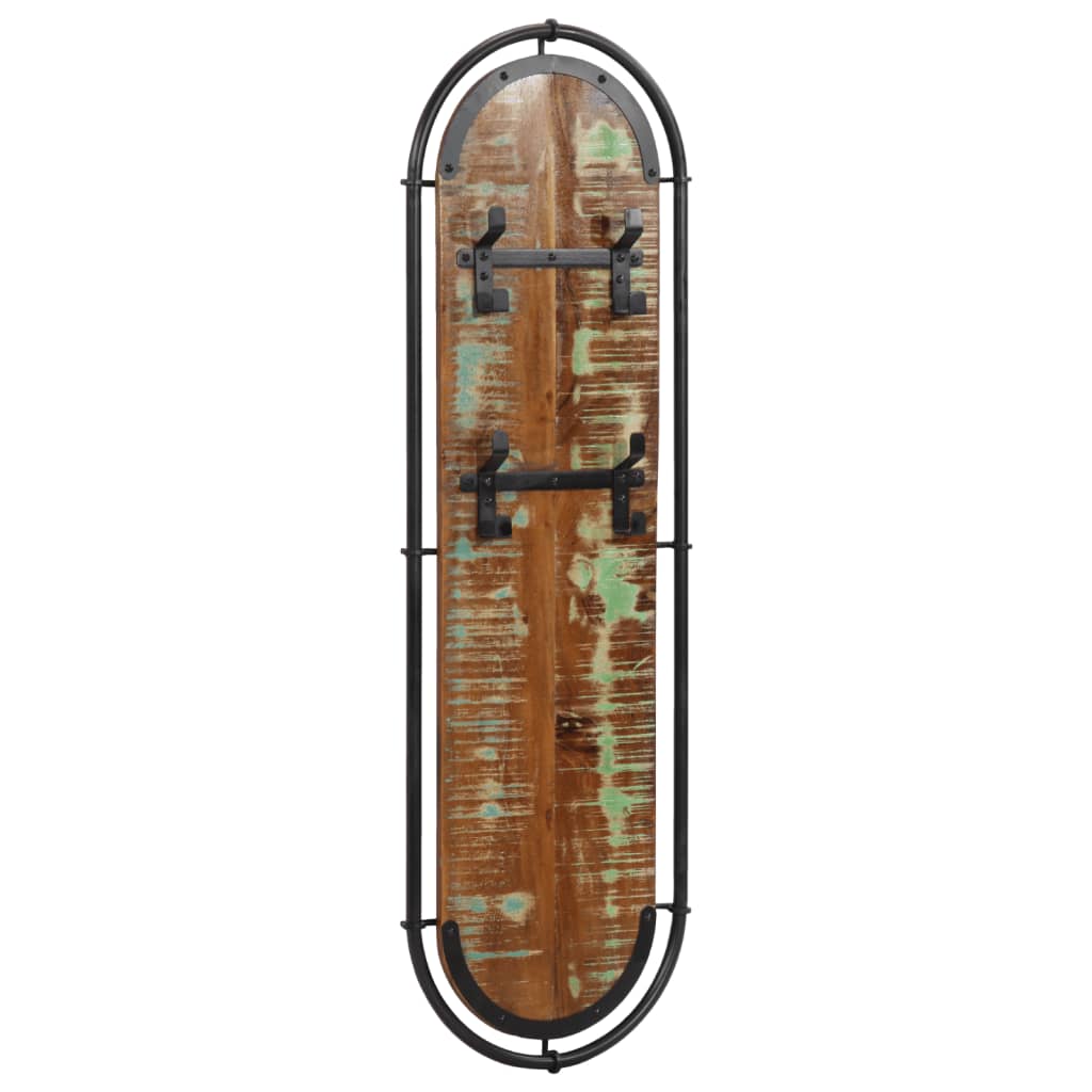 vidaXL Κρεμάστρες Τοίχου Επιτοίχιες με 4 Γάντζους 2 τεμ. Μασίφ Μάνγκο