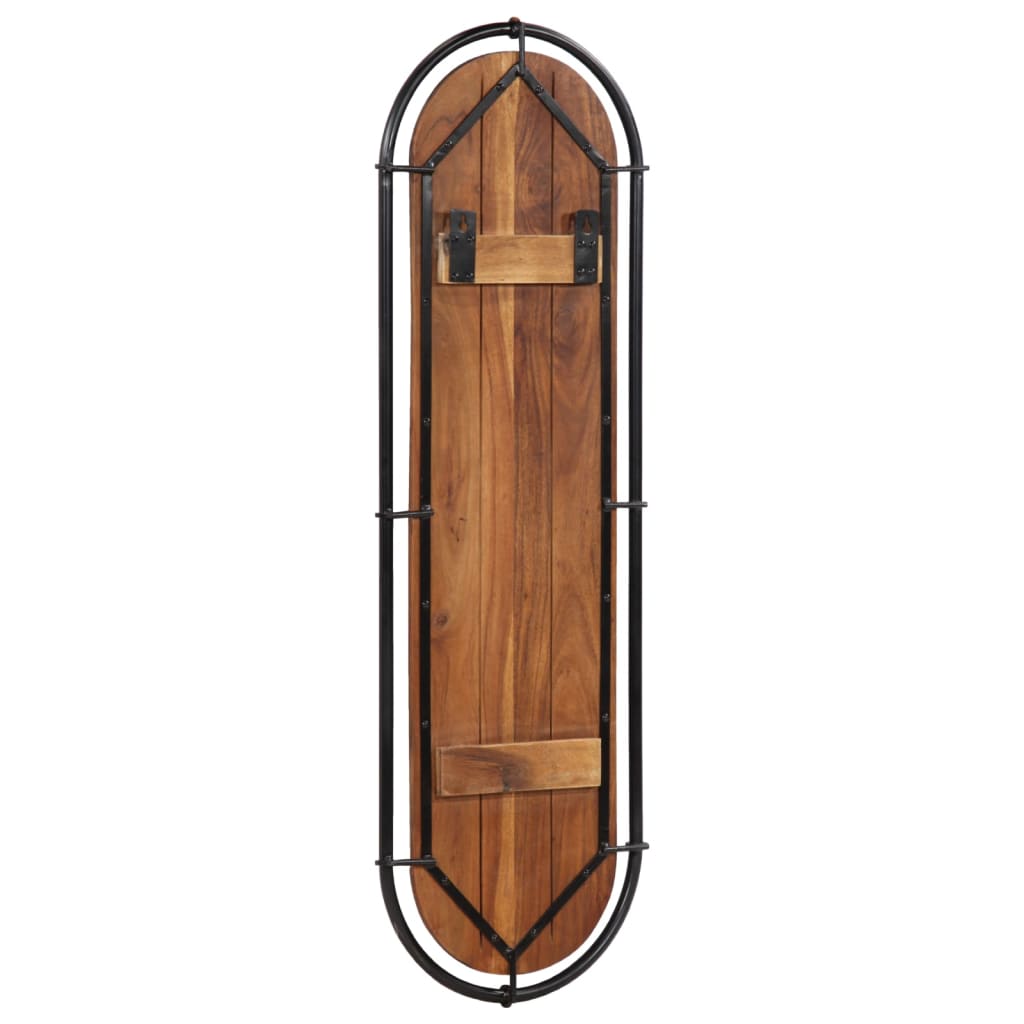 vidaXL Κρεμάστρες Τοίχου Επιτοίχιες με 4 Γάντζους 2 τεμ. Μασίφ Μάνγκο