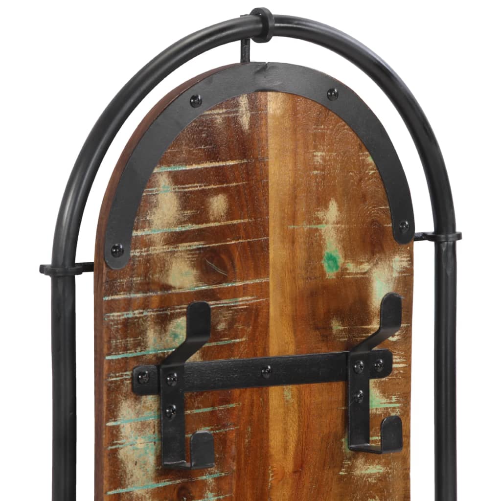 vidaXL Κρεμάστρες Τοίχου Επιτοίχιες με 4 Γάντζους 2 τεμ. Μασίφ Μάνγκο