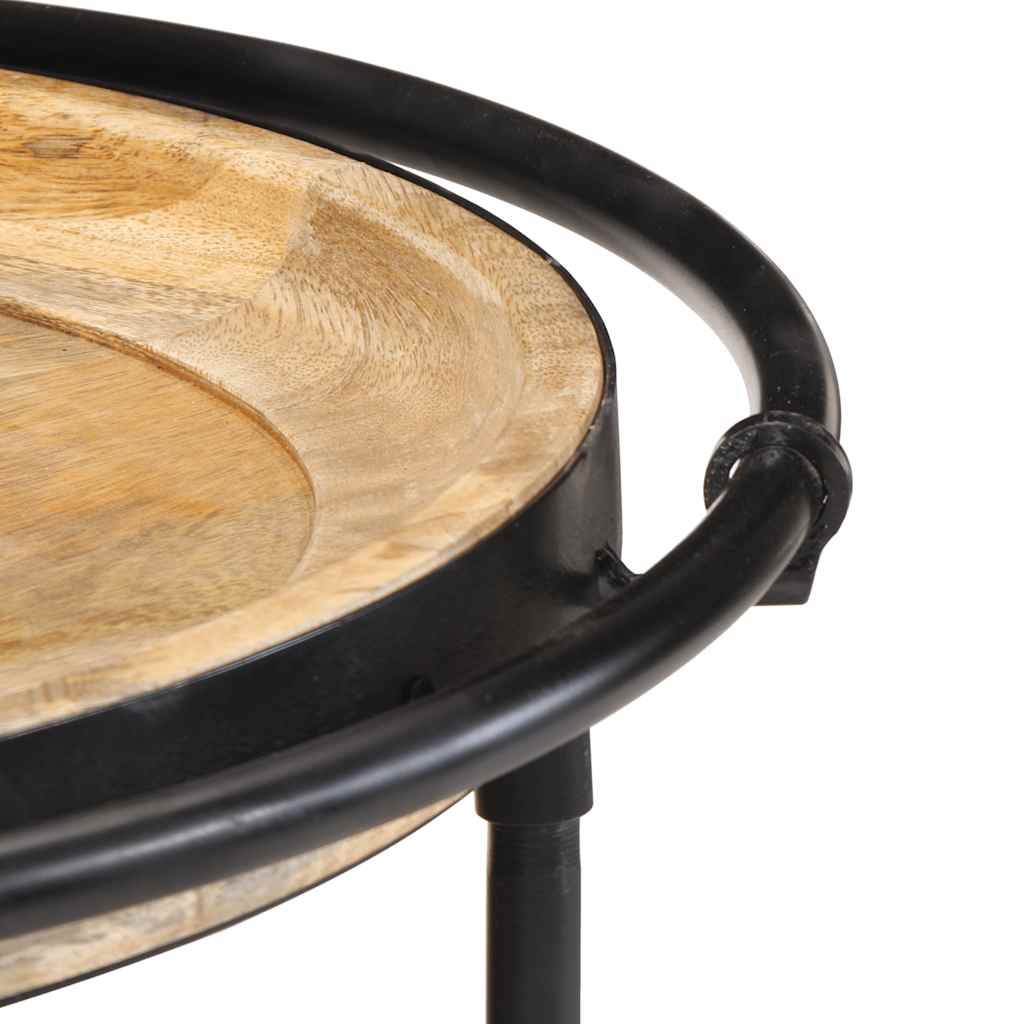 vidaXL Συνοδευτικό τραπέζι Ø55x60 cm Μασίφ ξύλο Mango