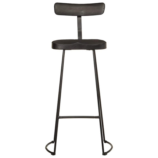 vidaXL Bar Stools 2 τεμάχια Μαύρο 49x43x103 cm Στερεό ξύλο Mango