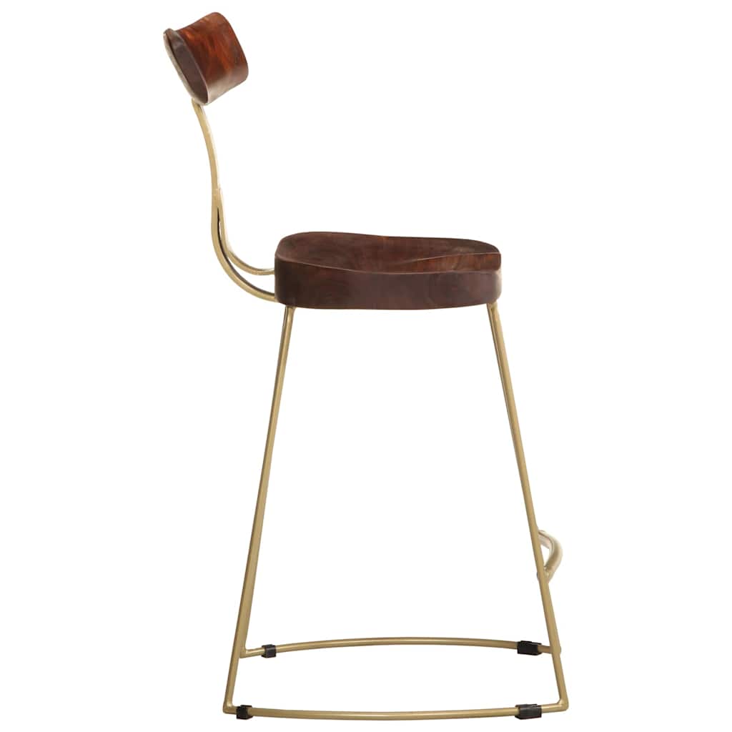 vidaXL Σκαμπό Μπαρ 2 τεμ. 49x43x79 εκ. από Μασίφ Ξύλο Μάνγκο