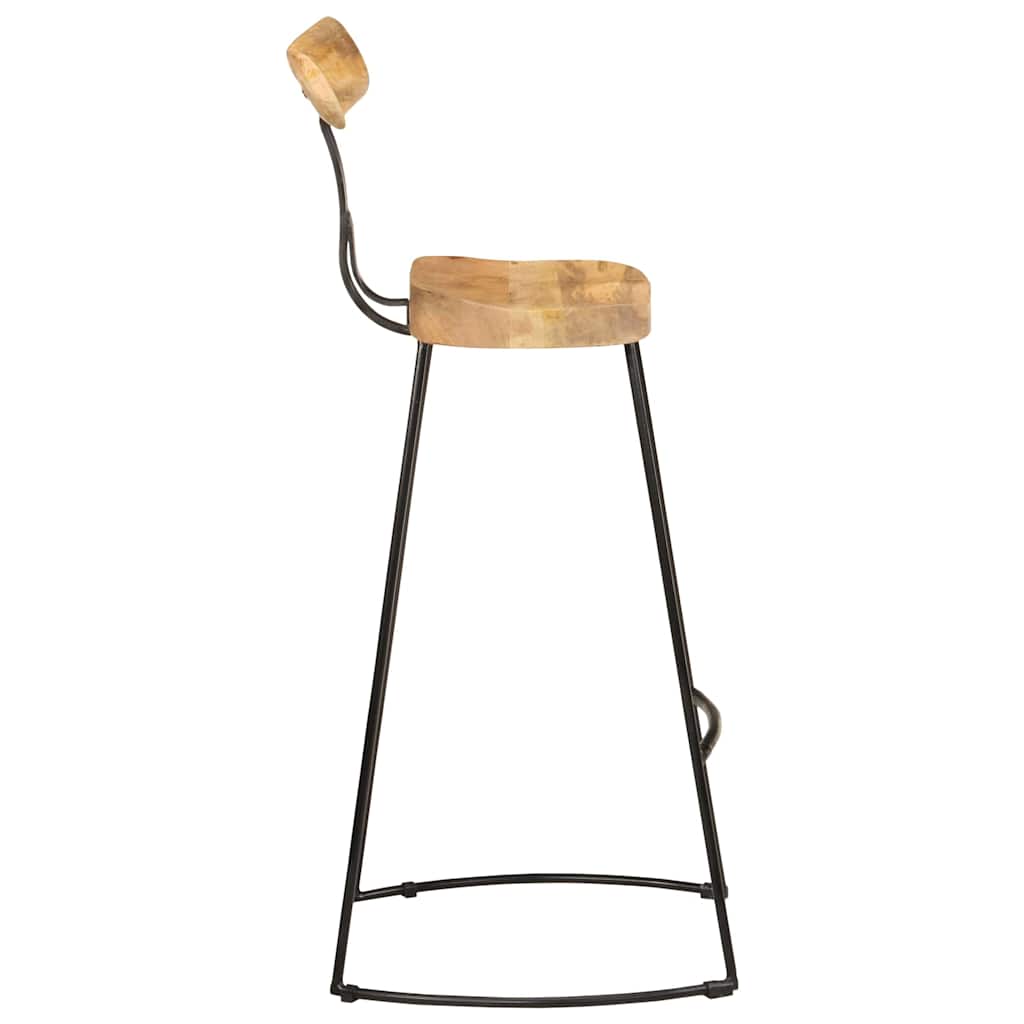 vidaXL Σκαμπό Μπαρ 2 τεμ. 49x43x103 εκ. από Μασίφ Ξύλο Μάνγκο