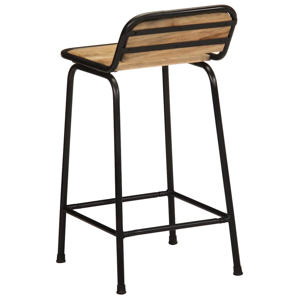 vidaXL Bar Stools 2 τεμάχια 46x35,5x80 cm Στερεό ξύλο Rough Mango