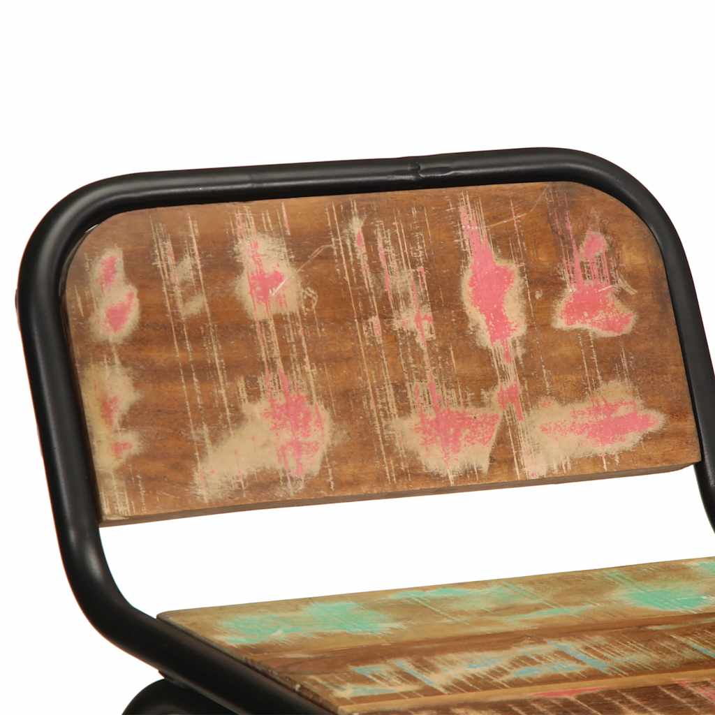 vidaXL Σκαμπό Μπαρ 2 τεμ. 46x35,5x80 εκ. Μασίφ Ανακυκλωμένο Ξύλο