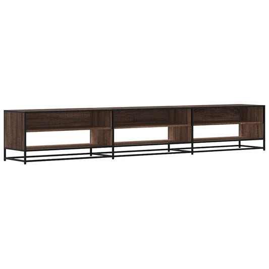 vidaXL Ντουλάπι τηλεόρασης καφέ δρυς 270x40x46 cm Κατασκευασμένο ξύλο