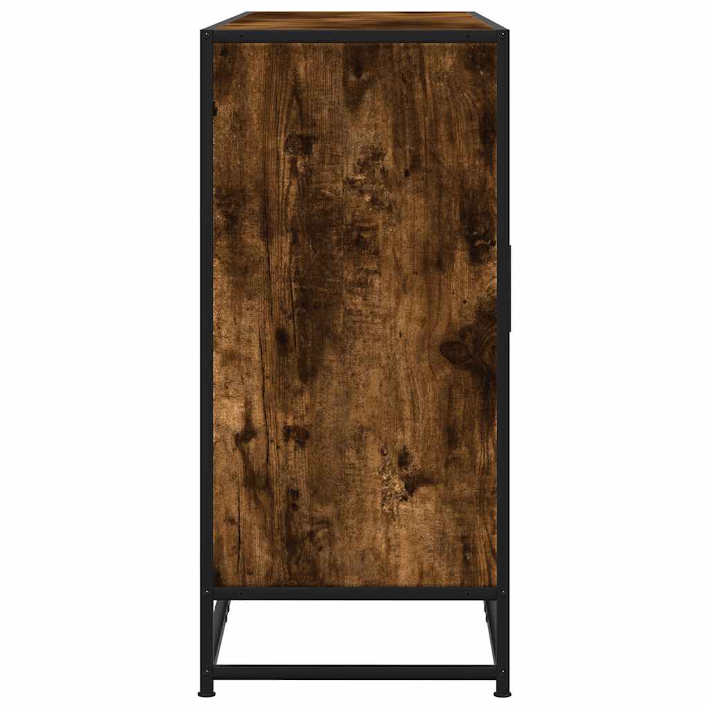 vidaXL Sideboard Καπνιστή δρυς 134x35x76 cm Ξύλινη κατασκευή