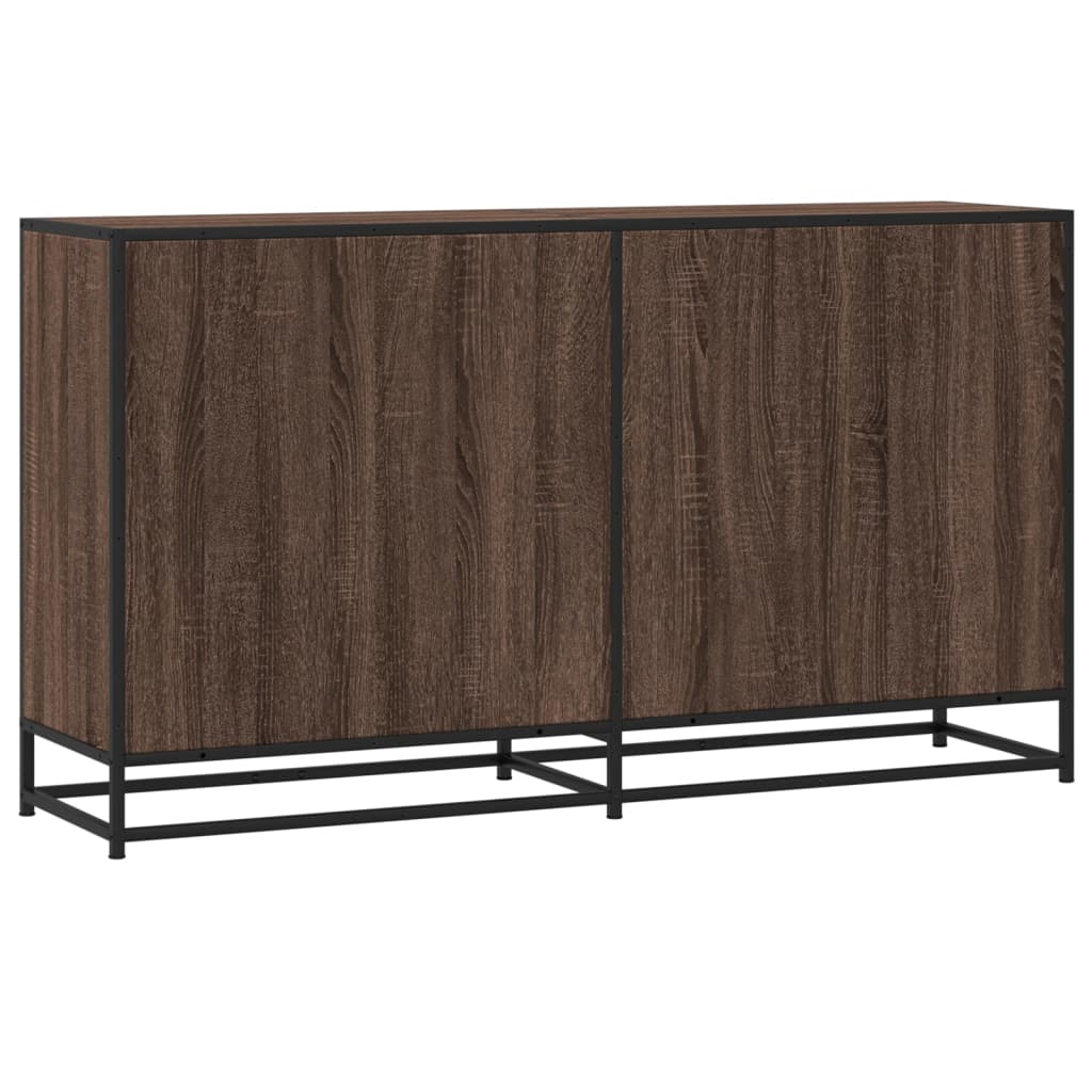 vidaXL Sideboard καφέ δρυς 134x35x76 cm Κατασκευασμένο ξύλο