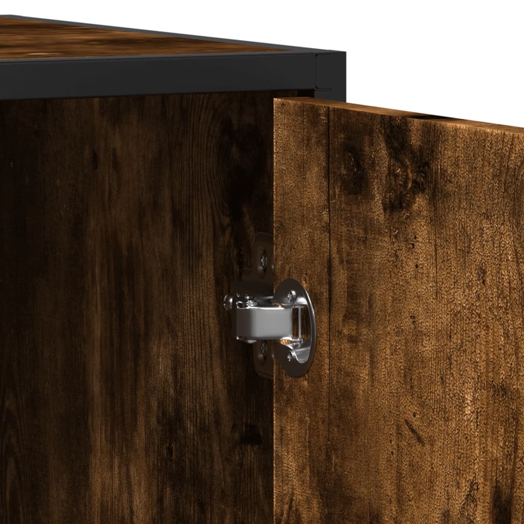 vidaXL Sideboard Καπνιστή δρυς 92x35x76 cm Κατασκευασμένο ξύλο