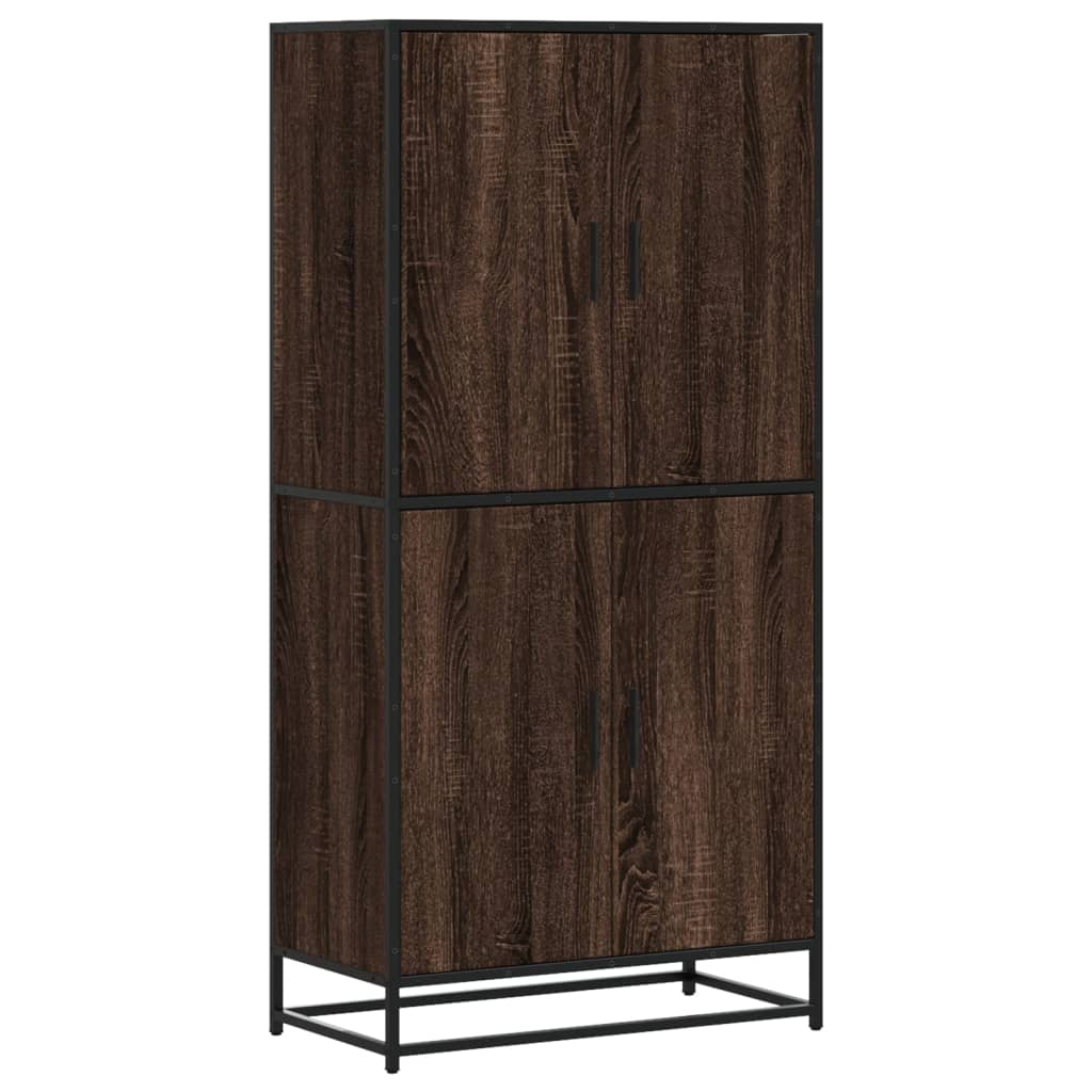 vidaXL Highboard καφέ δρυς 68x35x139 cm Ξύλινο μηχανουργικό ξύλο